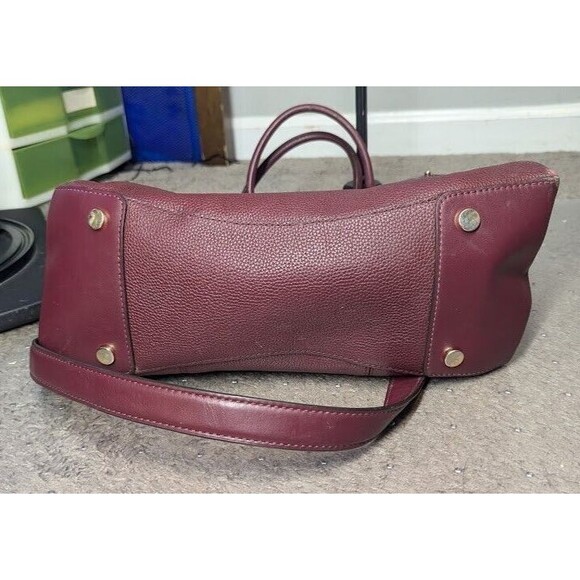 MICHAEL KORS GRAMERCY LARGE OX BLOOD PEBBLED LEATHER SATCHEL BAG PURSE - Picture 15 of 15